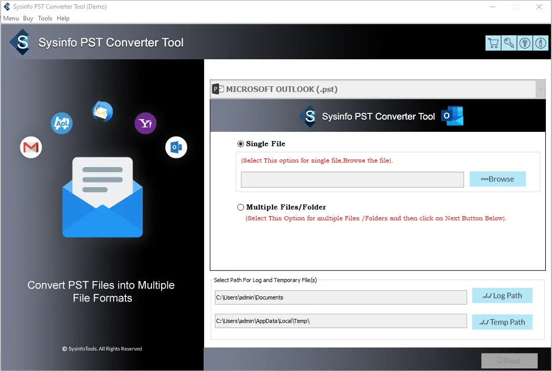 PST Migration Tool screenshot