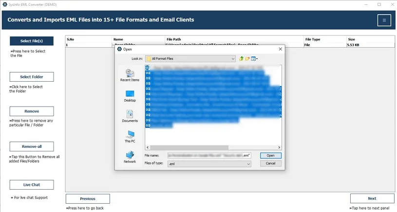 screenshots Step 2